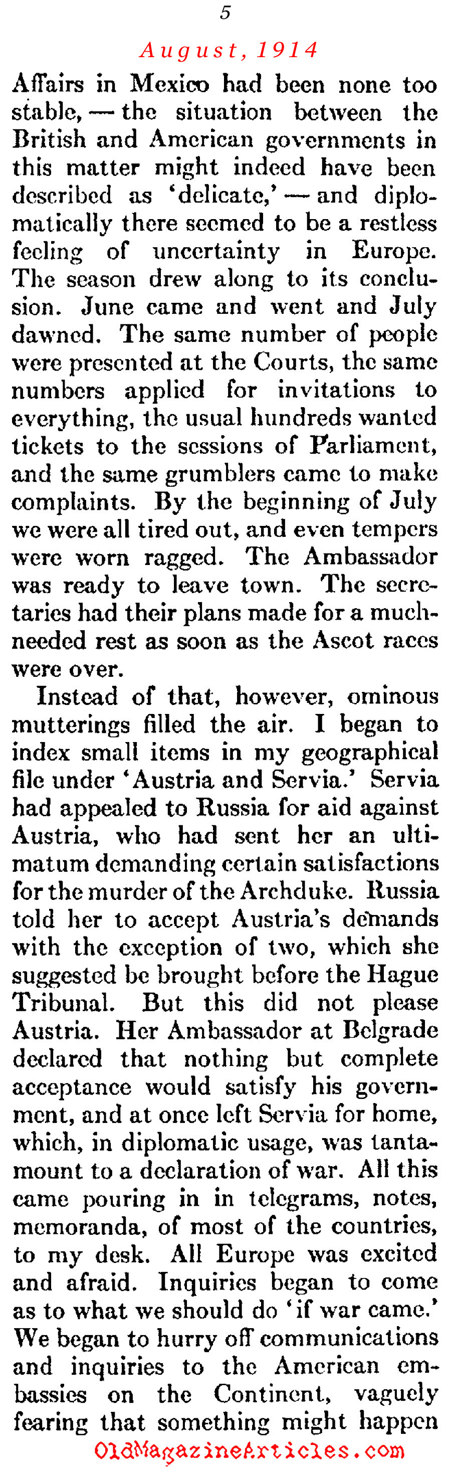 What the Stenographer Saw... (Atlantic Monthly, 1930)